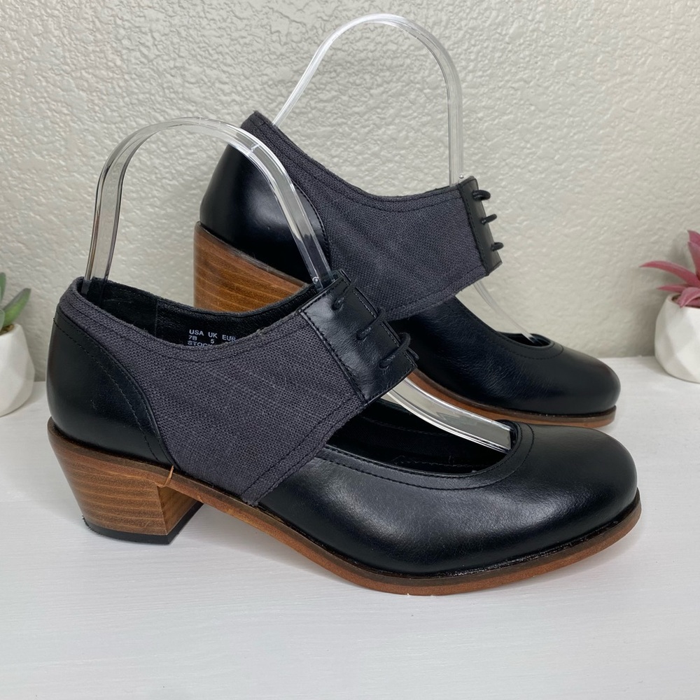 Samantha Pleet for Wolverine 1000 Mile Black Mary Jane Lace Up Oxfords